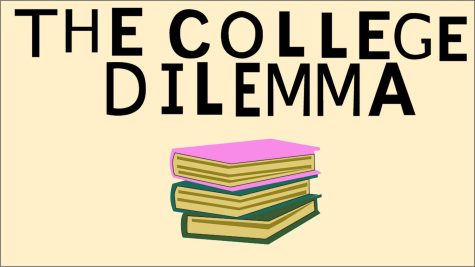 An infographic meant to display the dilemma students face when deciding about college.