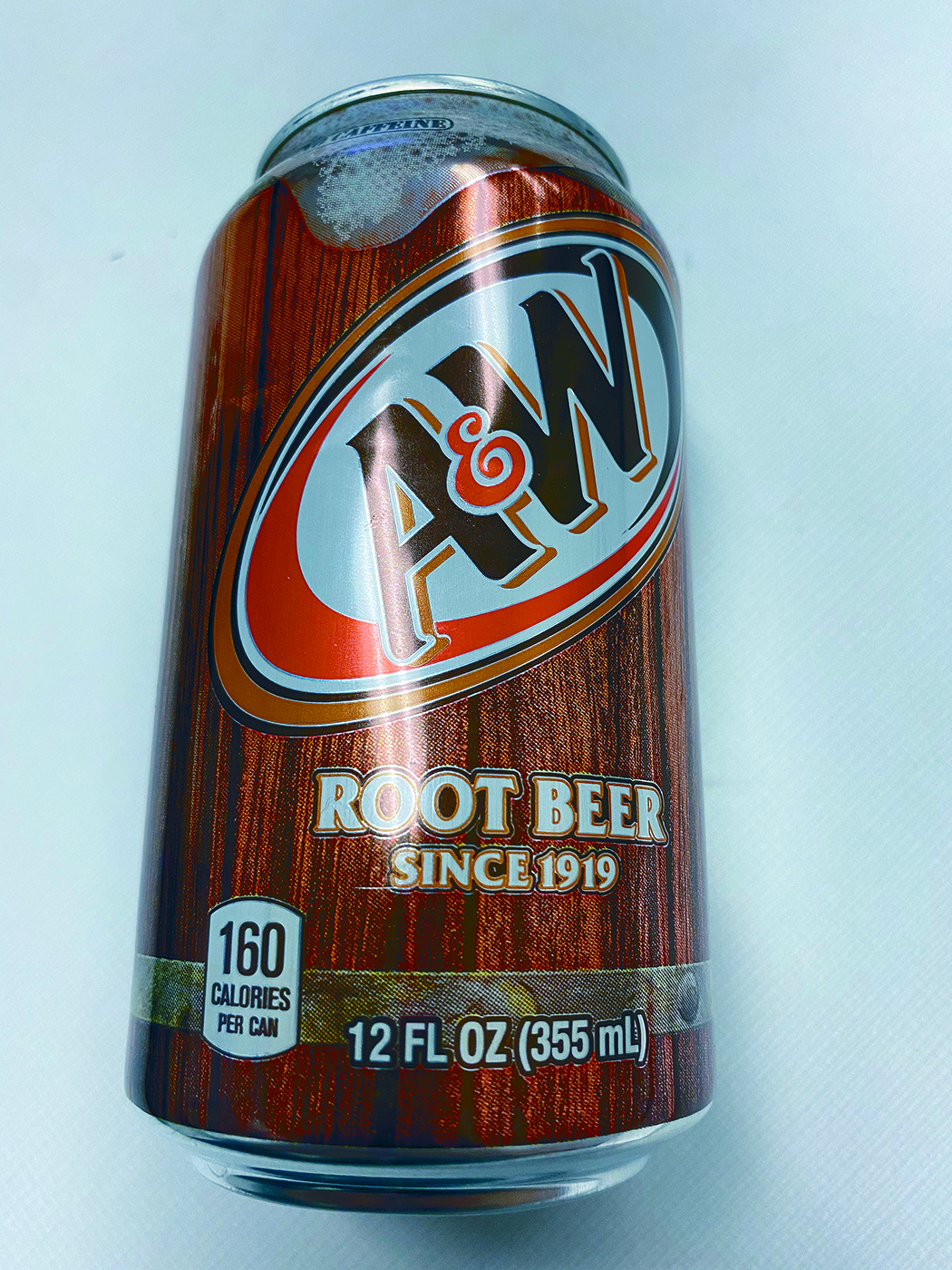 An image of a A&W root beer can.